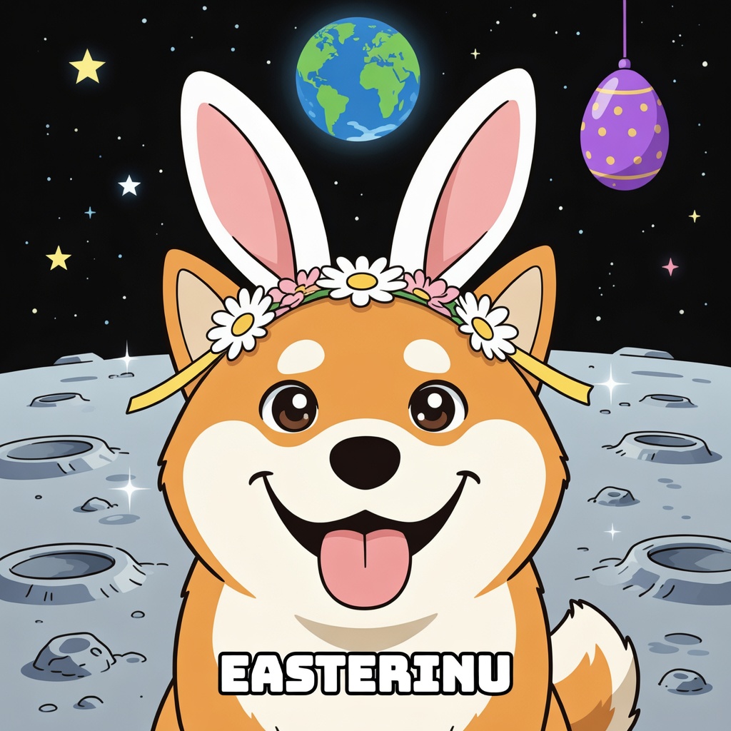Easter Inu on the Moon